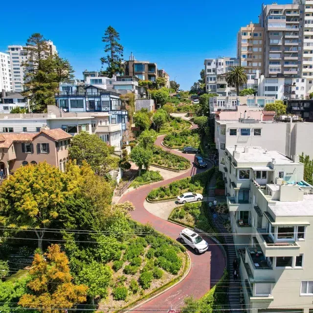 Aérea de la calle Lombard